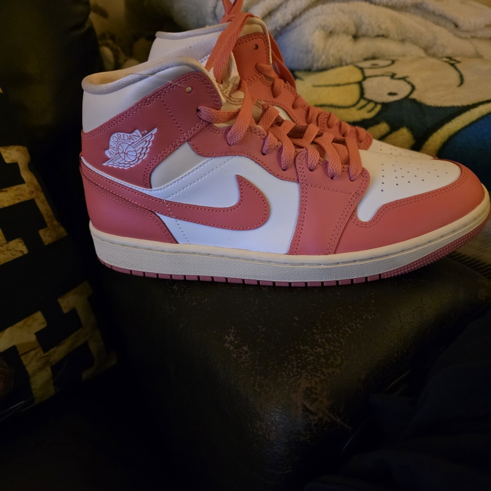 Jordan Women's Athletic Shoes in Pink and White